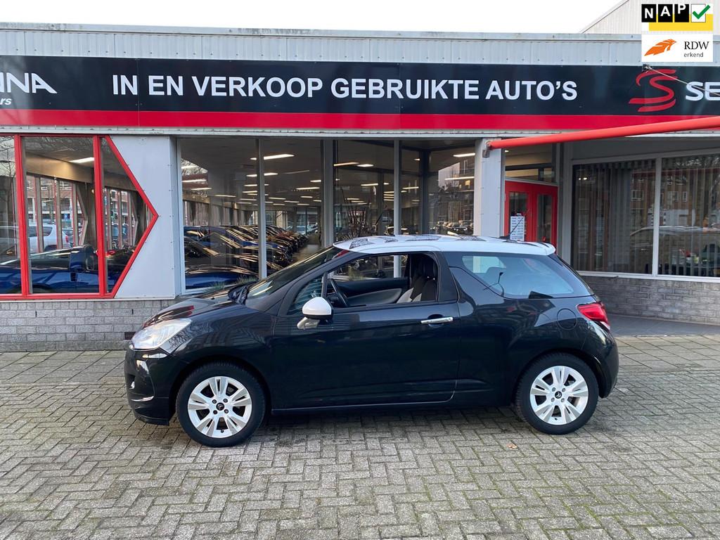 Citroen DS3 1.4 Chic - 82 Dkm NAP - Airco - TwoTone - Inr Mo, Voorwielaandrijving, 4 cilinders, Startonderbreker, Zwart