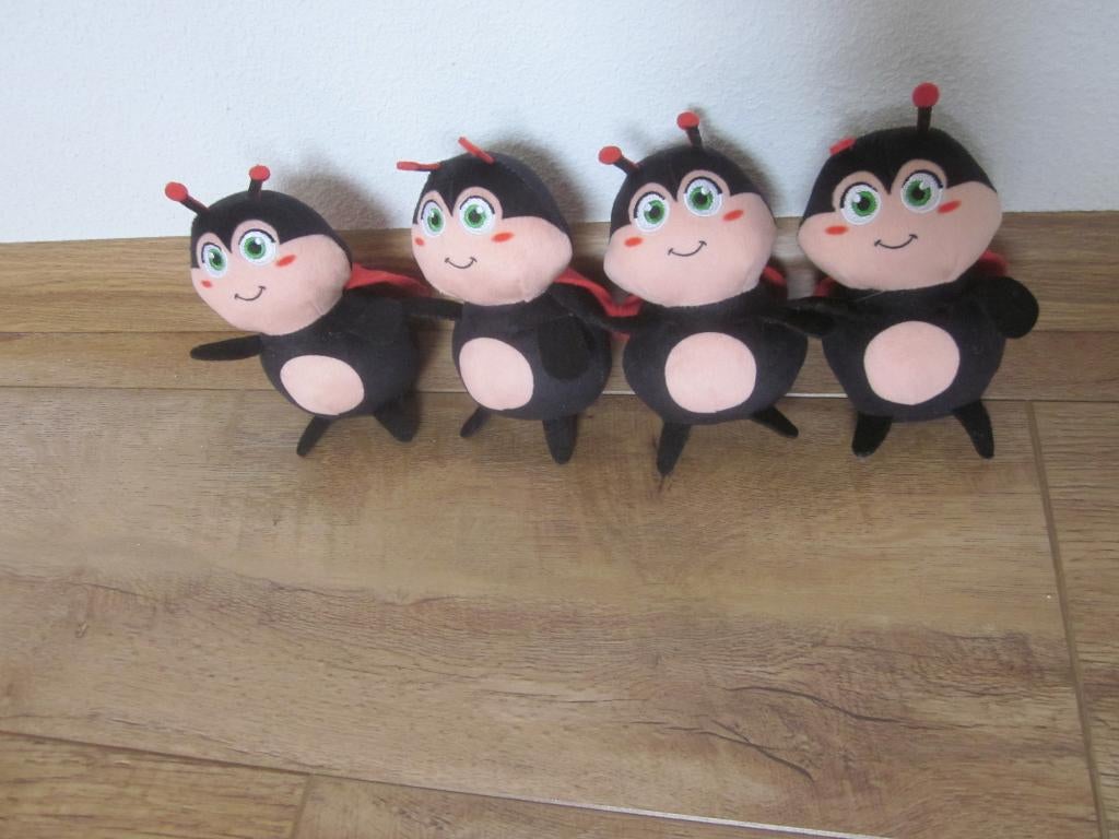 Craze 3 x lieveheersbeestjes Lidl spaar actie knuffels, Lidl, Overige karakters, Overige typen, Zwart