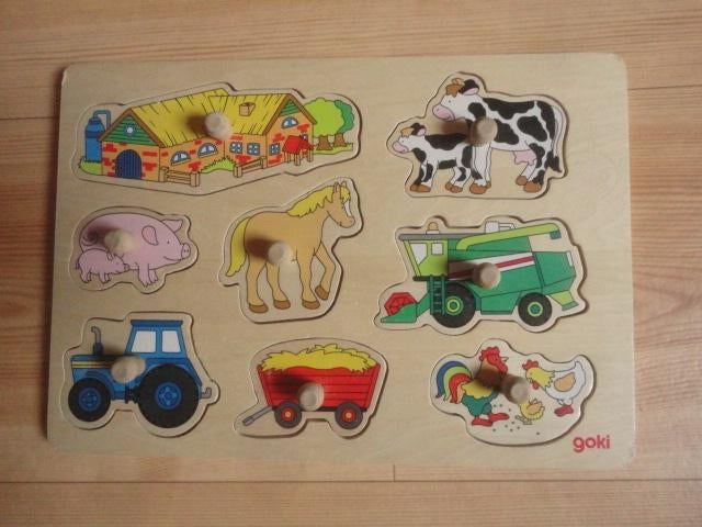 Te koop: Houten puzzel van Goki, Ophalen of Verzenden, Minder dan 10 stukjes, Gebruikt, 6 maanden tot 2 jaar