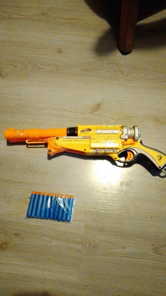NERF N-STRIKE Elite dubbel barrel SHOTGUN met pijltjes, Ophalen of Verzenden, Gebruikt