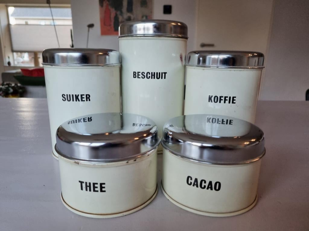 Vintage Brabantia voorraadblikken, Antiek en Kunst, Ophalen of Verzenden