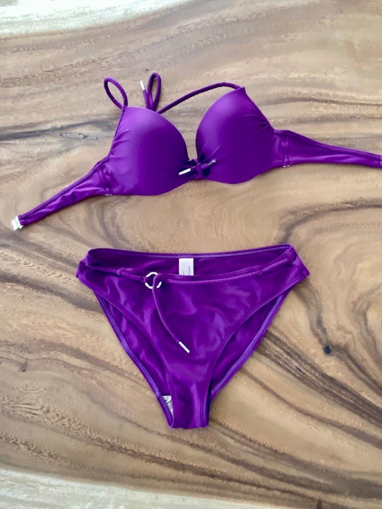 J411 Marlies Dekkers mt. 75C push-up bikini paars maat 36/38, Kleding | Dames, Marlies Dekkers, Paars, Ophalen of Verzenden, Zo goed als nieuw