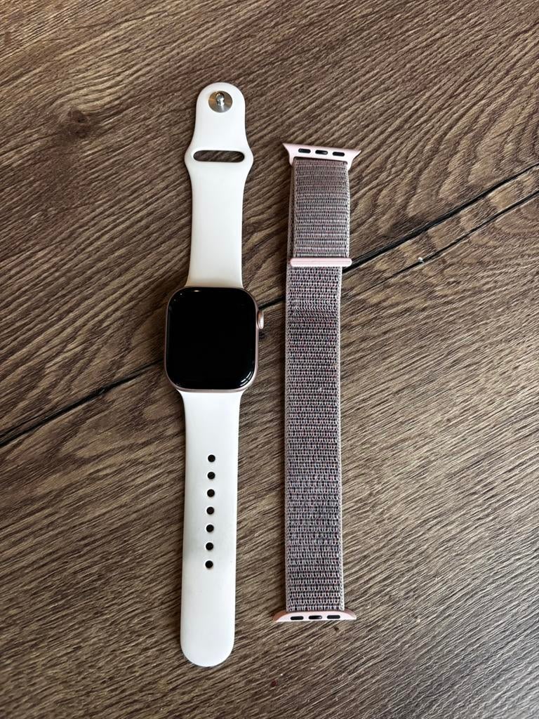 Apple watch 10 met garantie, Ophalen of Verzenden, Zo goed als nieuw, Wit, IOS