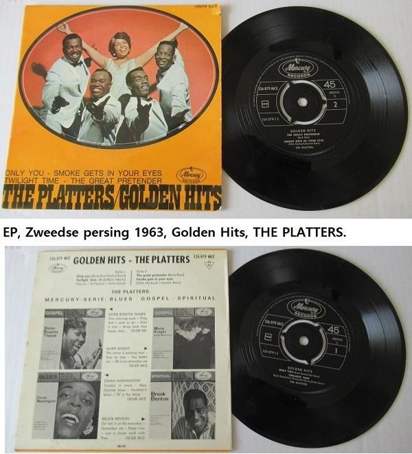THE PLATTERS, Zweedse EP, the golden hits, Ophalen of Verzenden, Zo goed als nieuw, Overige formaten, Overige soorten
