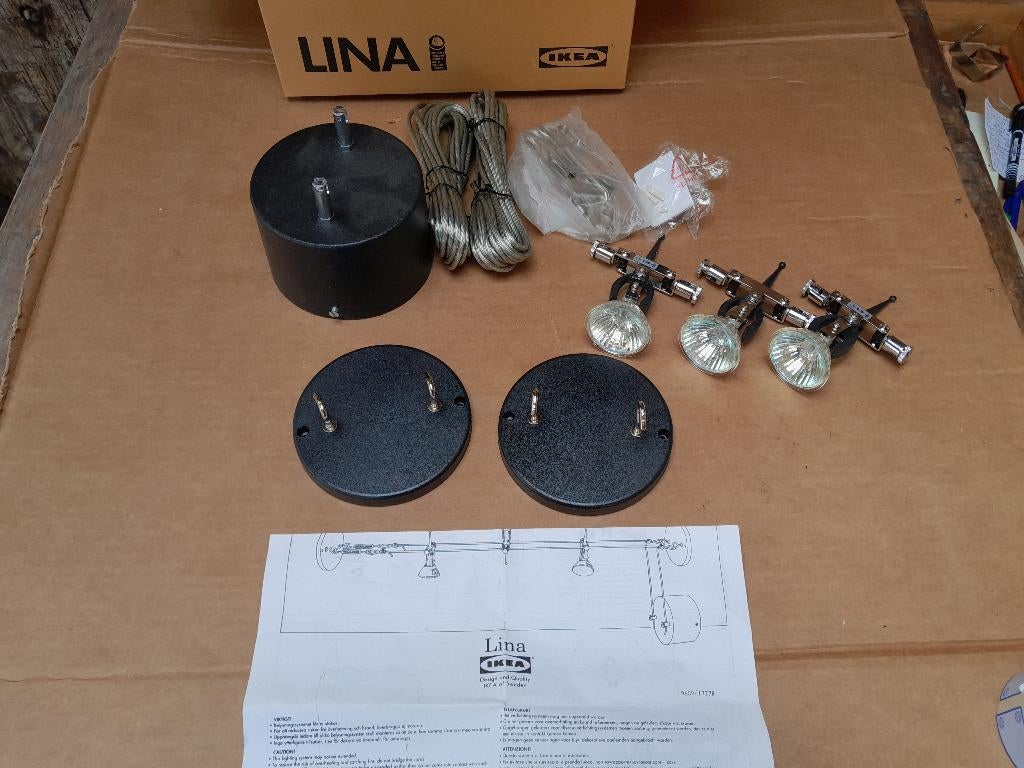 ikea spotjes Lina, Halogeen, Metaal of Aluminium, Ophalen of Verzenden, Zo goed als nieuw