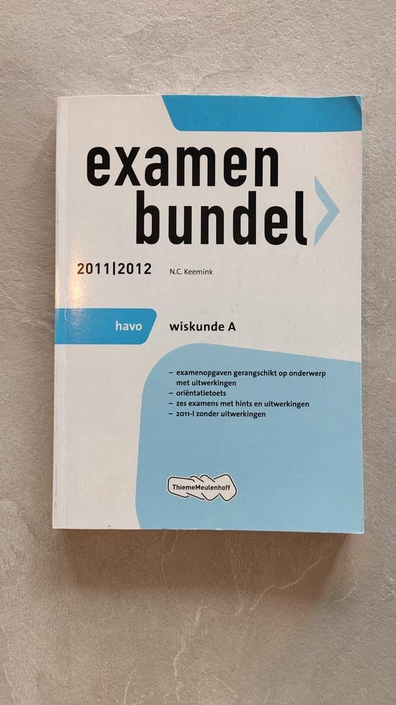 Examenbundel wiskunde A havo 2011/2012, Wiskunde A, Ophalen of Verzenden, Zo goed als nieuw, HAVO