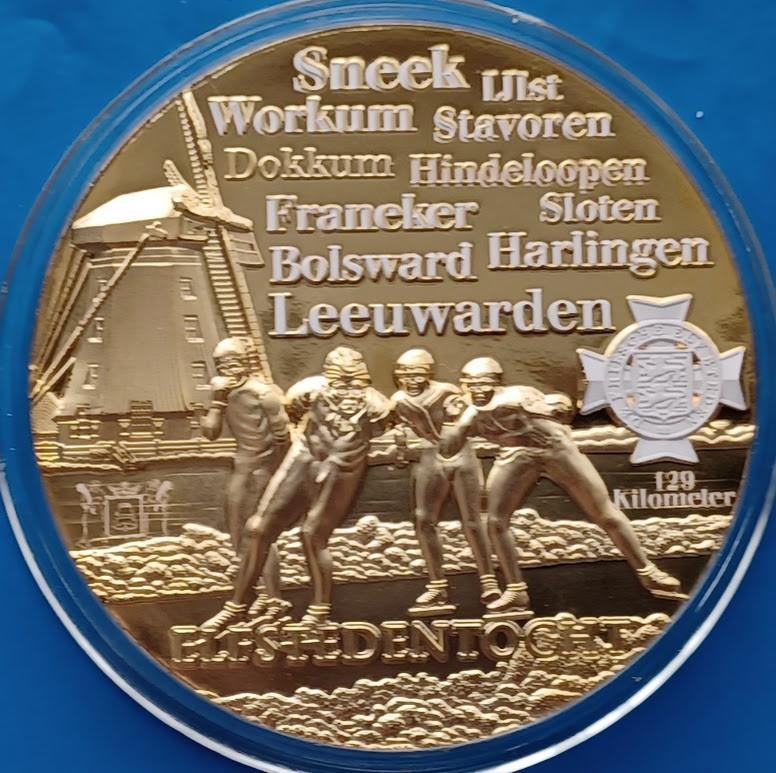 Penning Friese Elfstedentocht Franeker - Nationaal Erfgoed, Verzenden, Brons, Nederland