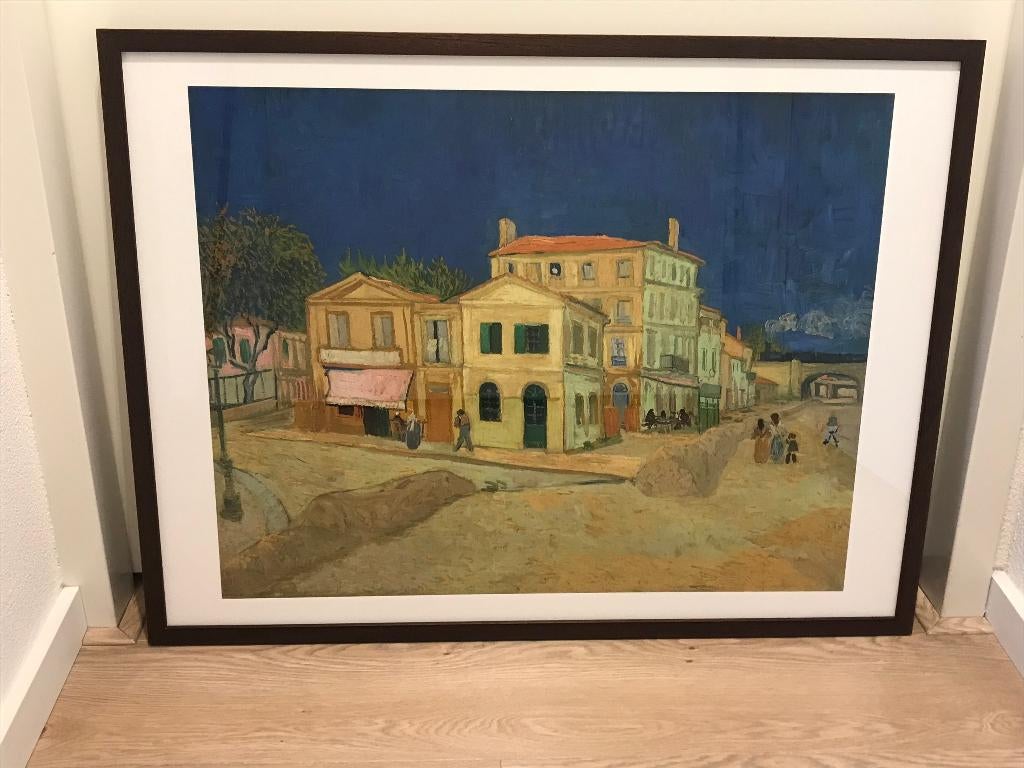 83 x 63 cm Giclée met certificaat Van Gogh's gele huis, Antiek en Kunst, Ophalen