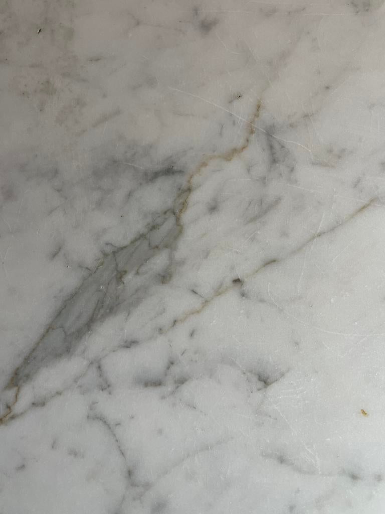 Vintage houten commode met wit marmeren blad, Ophalen, Gebruikt