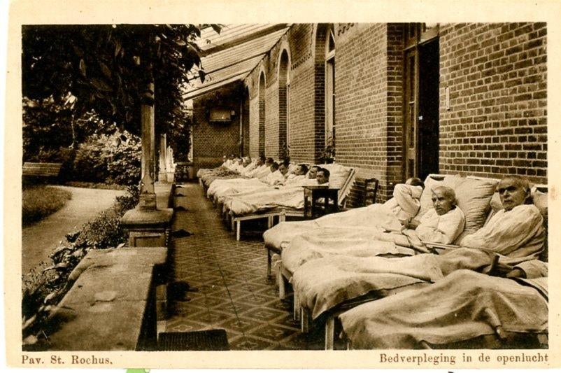 Venray St Servatius Pav St Rochus bedverpleging in openlucht, Ophalen of Verzenden, 1920 tot 1940, Ongelopen, Limburg