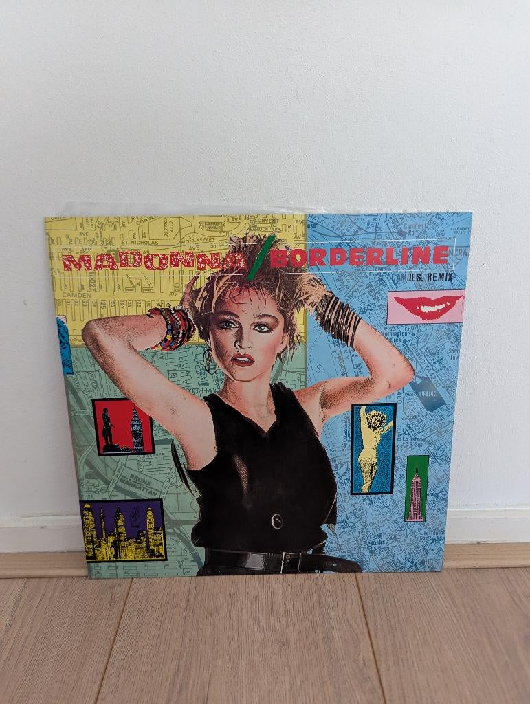 Madonna - Borderline (12 inch, maxi), Cd's en Dvd's, Vinyl Singles, Gebruikt, Maxi-single, Ophalen of Verzenden, Pop