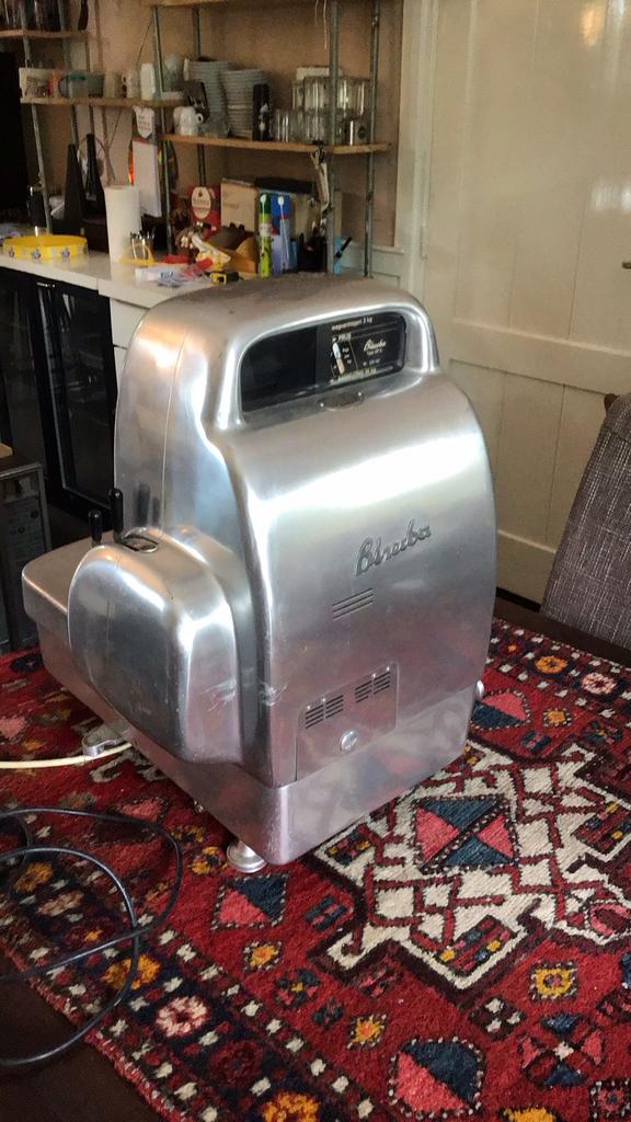 Bizerba Type OP3 vintige aluminium weegschaal., Winkelweegschaal, Analoog, Ophalen of Verzenden, Gebruikt