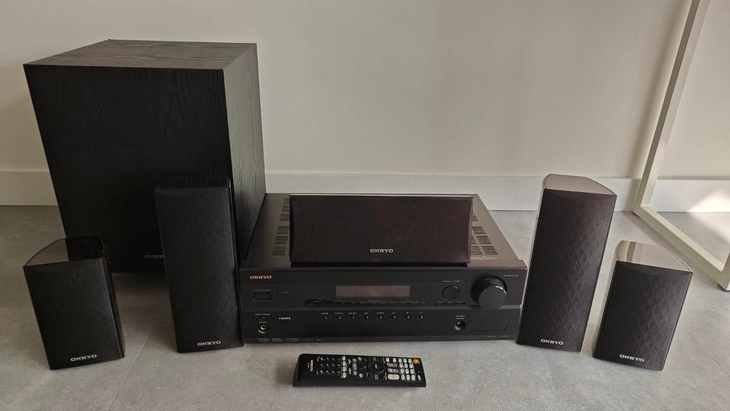 Onkyo 5.1 Home Cinema Set HT-R3R70 met speakers en subwoofer, Gebruikt, 70 watt of meer, 5.1-systeem, Overige spelers