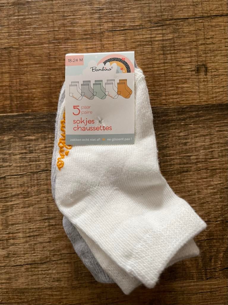 Nieuwe Bambino sokjes 5 paar - 18-24 maanden, Kinderen en Baby's, Babykleding | Schoentjes en Sokjes, Ophalen of Verzenden, Nieuw
