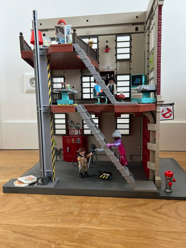 Playmobil Ghostbusters Brandweerkazerne -9219, Ophalen of Verzenden, Gebruikt