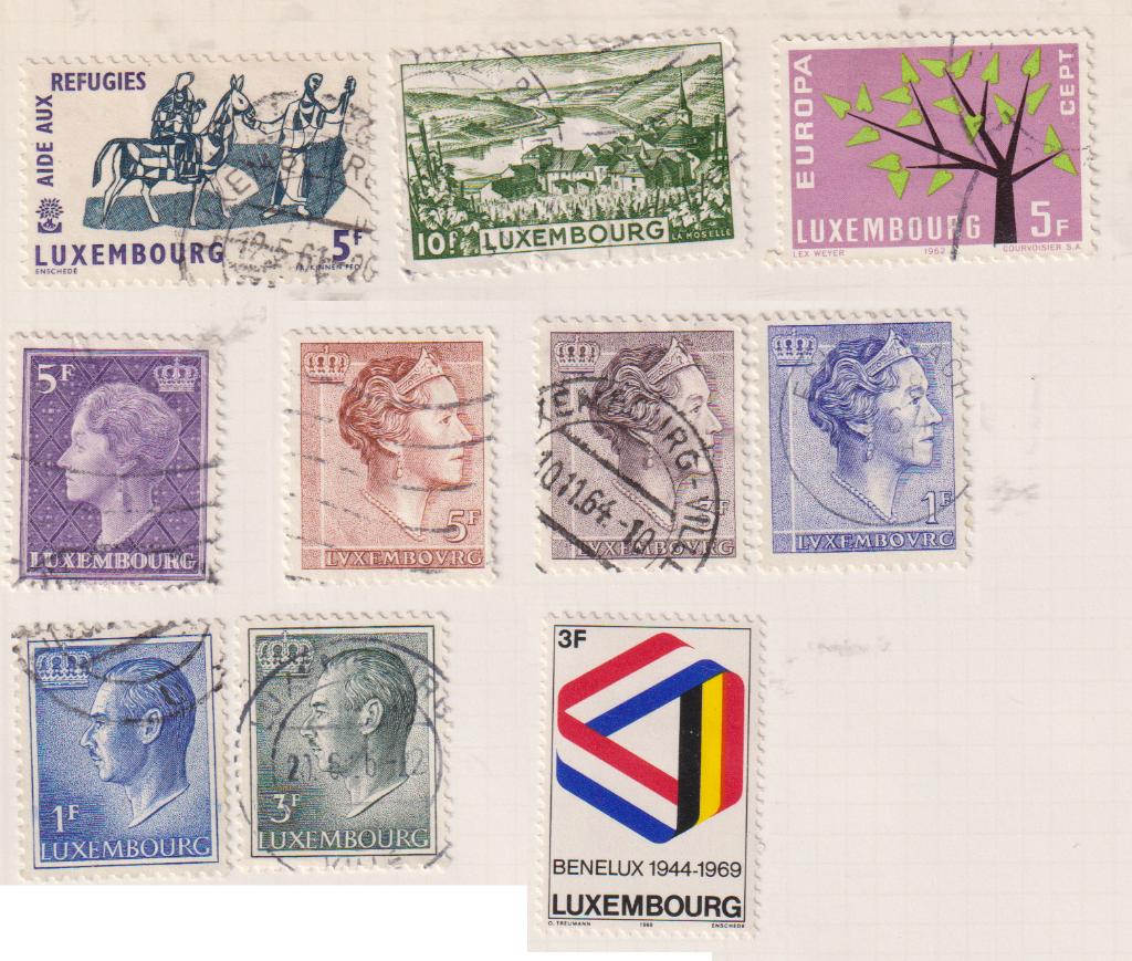 Luxenburg Diverse zegels, Verzenden, Gestempeld, Overige thema's