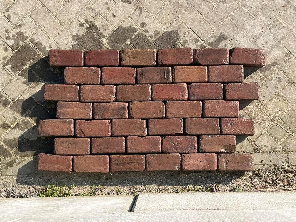 Oud Gebakken Keiformaten Rood/Paars 3750m2, Gebruikt, Keramiek, Klinkers, Ophalen of Verzenden