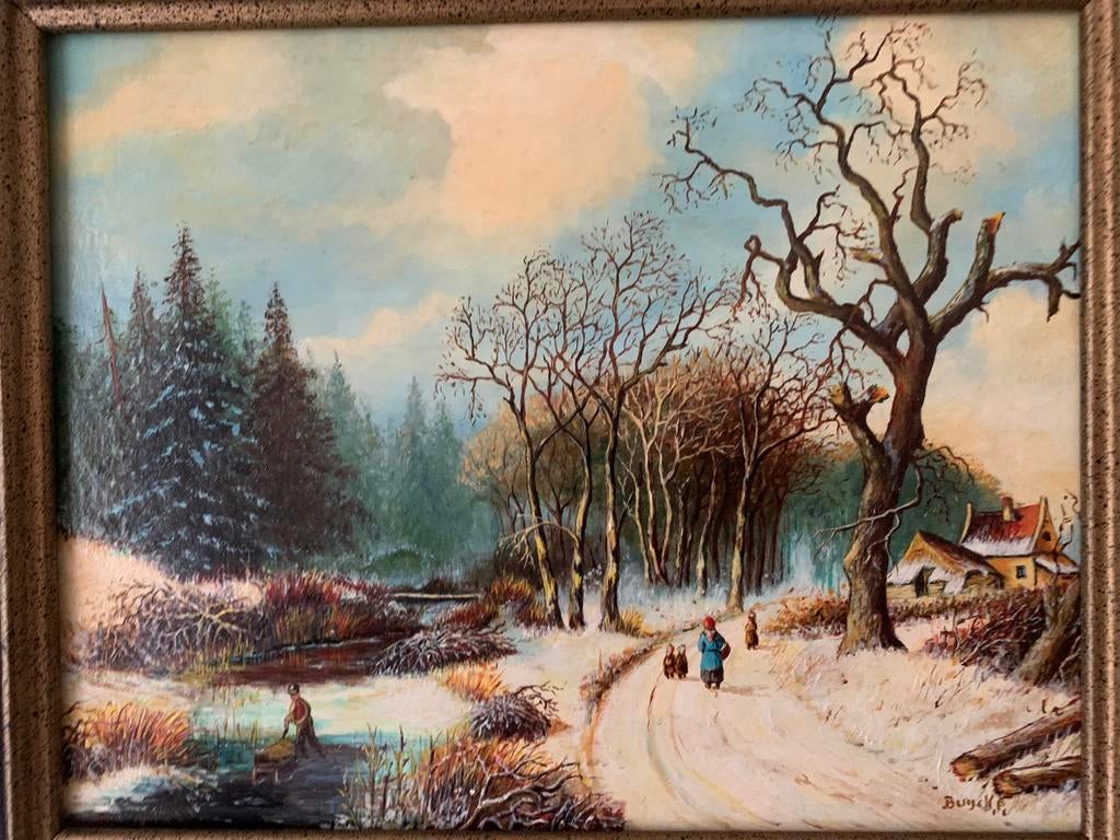 Winterlandschap, Ophalen of Verzenden