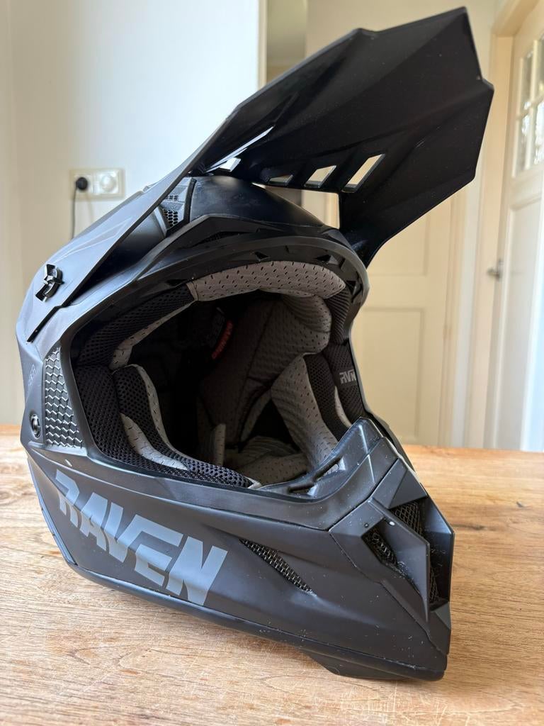 Raven Crosshelm, Motoren, Kleding | Motorhelmen, Overige merken, M, Offroadhelm, Kinderen