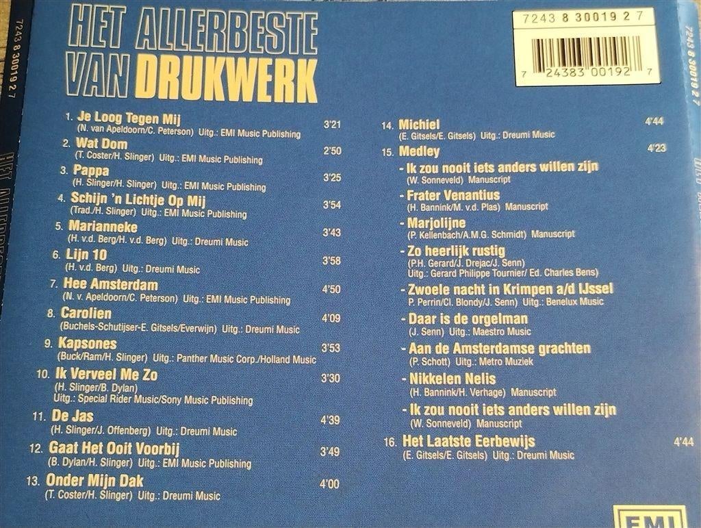 Drukwerk - Het Allerbeste Van Drukwerk, Ophalen of Verzenden, Zo goed als nieuw, Levenslied of Smartlap