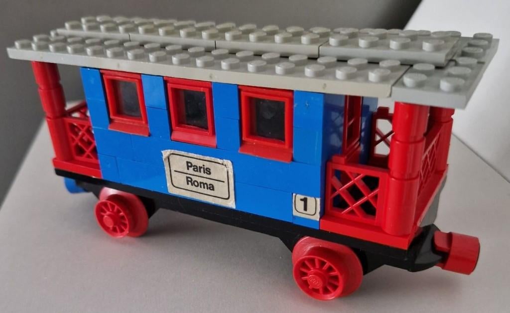 Lego 131 passagiers wagon 1972, Gebruikt, Lego, Compleet, Ophalen of Verzenden