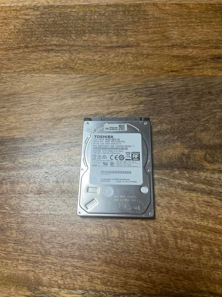 Toshiba MQ01ABD100 1TB HDD - Interne harde schijf, Computers en Software, Harde schijven, Intern, Gebruikt, Ophalen of Verzenden