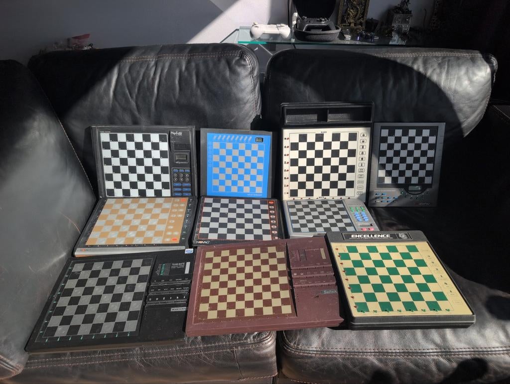 Collectie van 10 elektronische schaakborden, Ophalen, Gebruikt, Een of twee spelers, Novag, Saitek