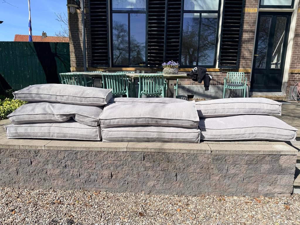 Euro-Pallet Kussens - set van vier incl rugkussens, Ophalen, Zo goed als nieuw