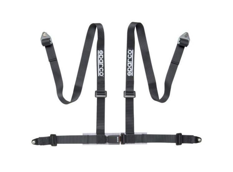 Sparco Club H4 4-punts gordel Blauw zwart rood, Auto diversen, Tuning en Styling, Ophalen of Verzenden