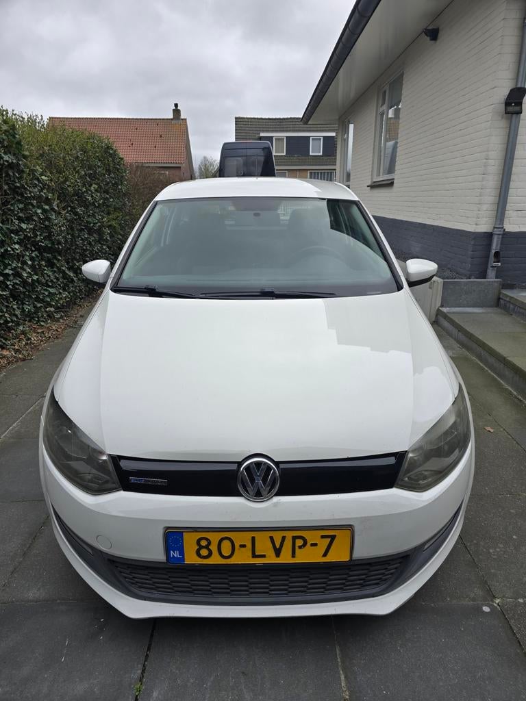 Volkswagen Polo 1.2 TDI 75PK 5D Bluemotion 2010 Wit, Auto's, Volkswagen, Voorwielaandrijving, Stof, 74 pk, Zwart