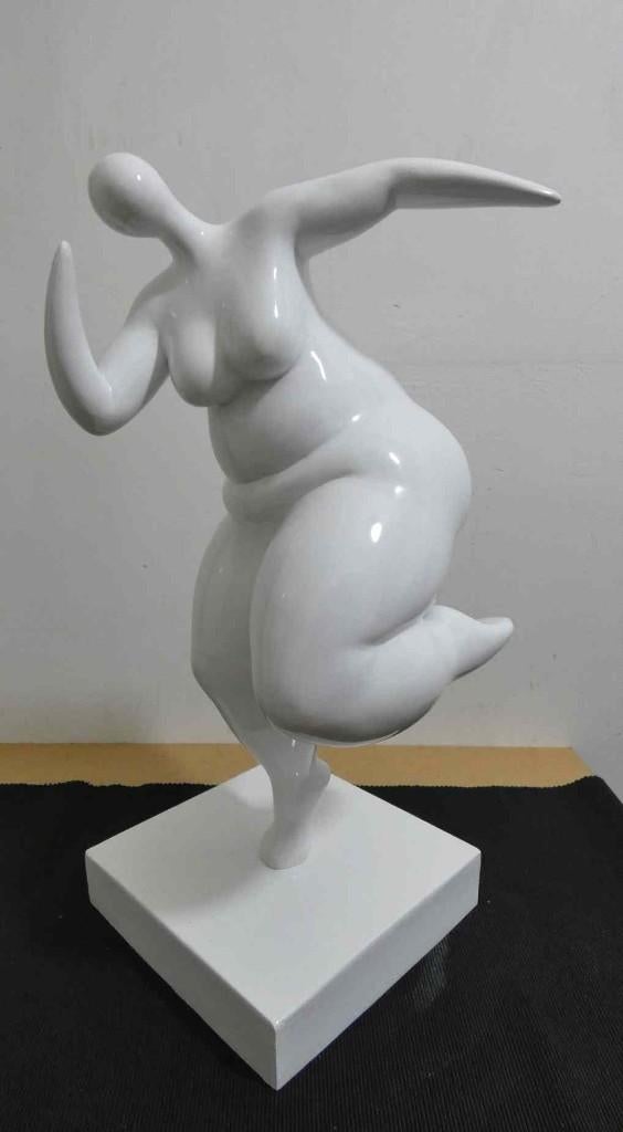 Sculptuur van een danseres - dikke dame groot model [1130], Antiek en Kunst, Kunst | Designobjecten, Ophalen