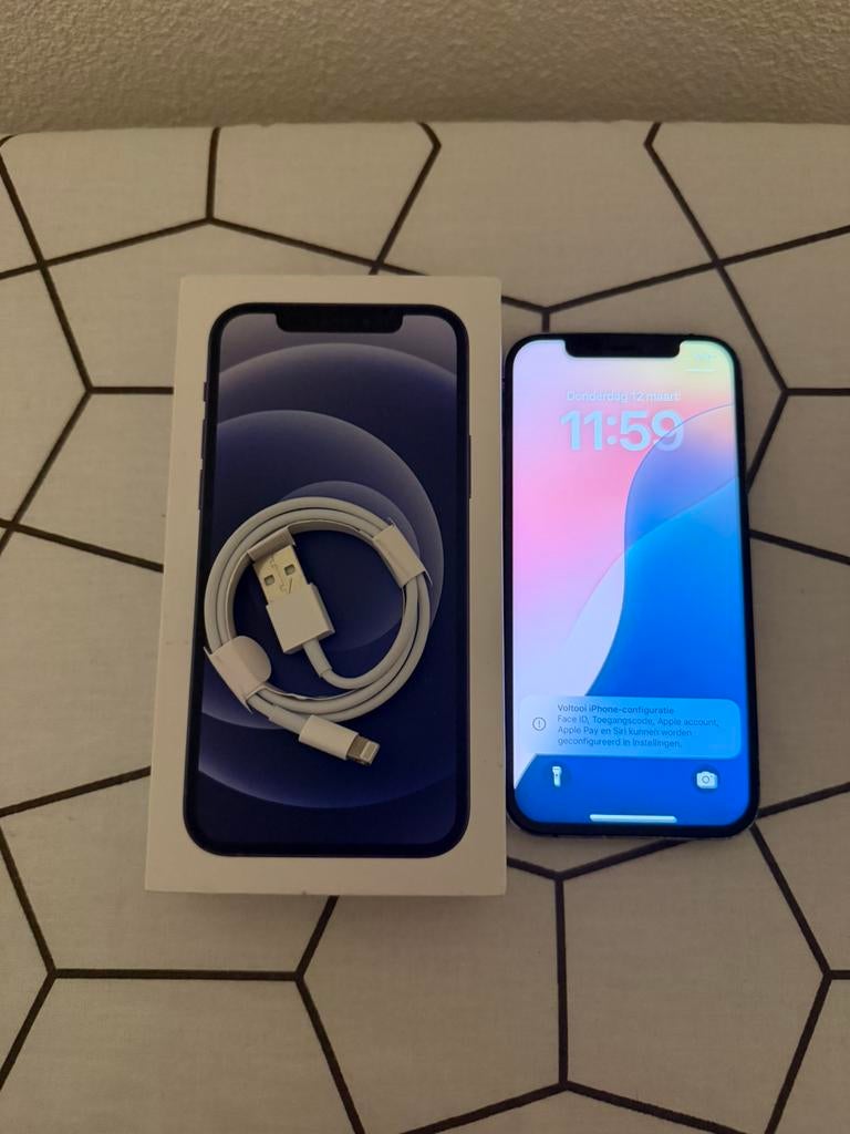 Iphone 12 - 100% - 256 GB, Telecommunicatie, Mobiele telefoons | Apple iPhone, 128 GB, Blauw, Ophalen of Verzenden, Zo goed als nieuw