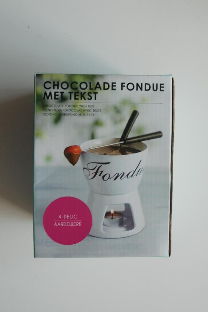 Nieuwe Chocoladefondue servies fondue sauzen, Verzenden, Nieuw, Aardewerk, Overige stijlen