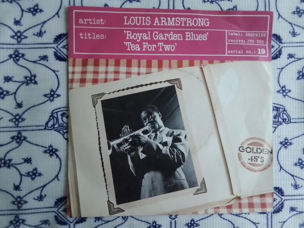 Louis armstrong            Royal garden blues / Tea for two, Ophalen of Verzenden, Zo goed als nieuw, Jazz en Blues, Single
