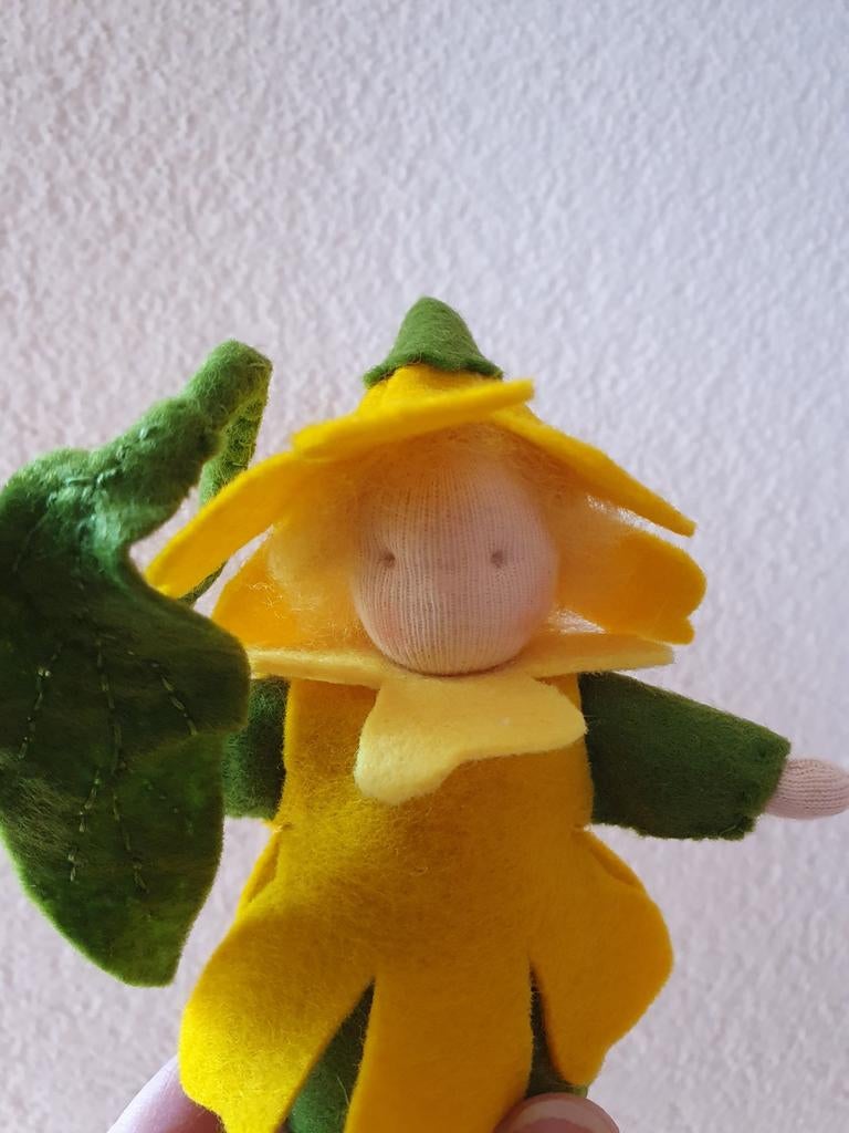 Vilten bloempopje jaartafel lente, Hobby en Vrije tijd, Ophalen of Verzenden, Nieuw, Figuurtje(s), Wolvilt