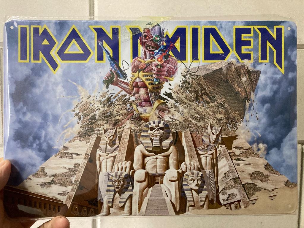 Iron maiden poster metaal, Ophalen of Verzenden, Nieuw, A1 t/m A3, Film en Tv