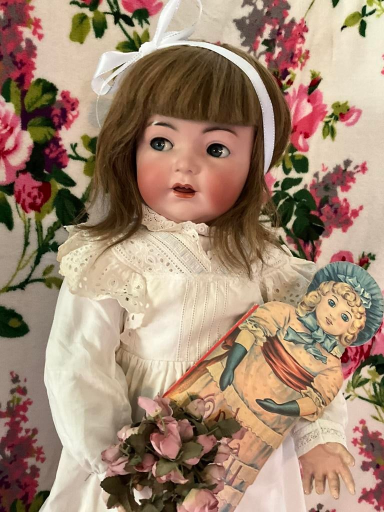 Antieke Simon & Halbig Pop met flirtogen 1294 - 70 cm, Ophalen of Verzenden