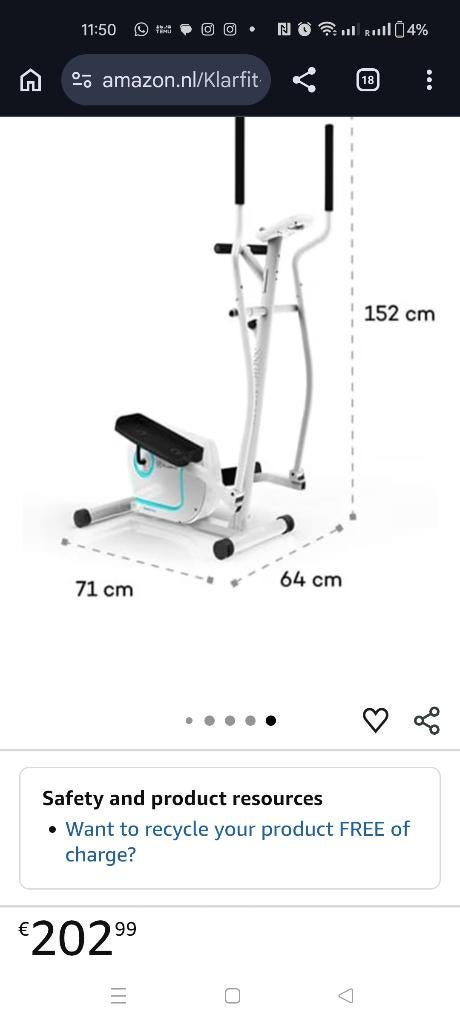Cross trainer, Benen, Gebruikt, Ophalen of Verzenden, Crosstrainer