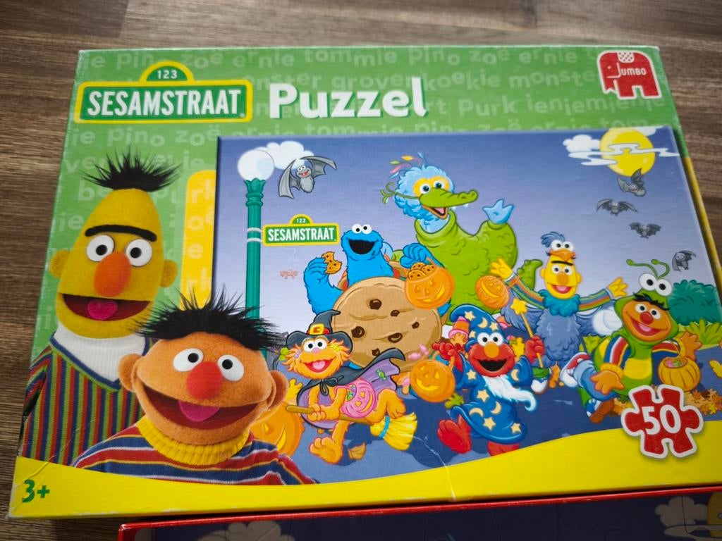 Sesamstraat Puzzel (50 stukjes) Jumbo kwaliteit, Ophalen of Verzenden, 10 tot 50 stukjes, Zo goed als nieuw, 2 tot 4 jaar