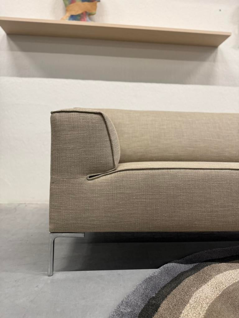 Nieuw Design on Stock Bloq Bank 2,5 zits Senna Grey stof 207, 75 tot 100 cm, Ophalen of Verzenden, Rechte bank, Stof