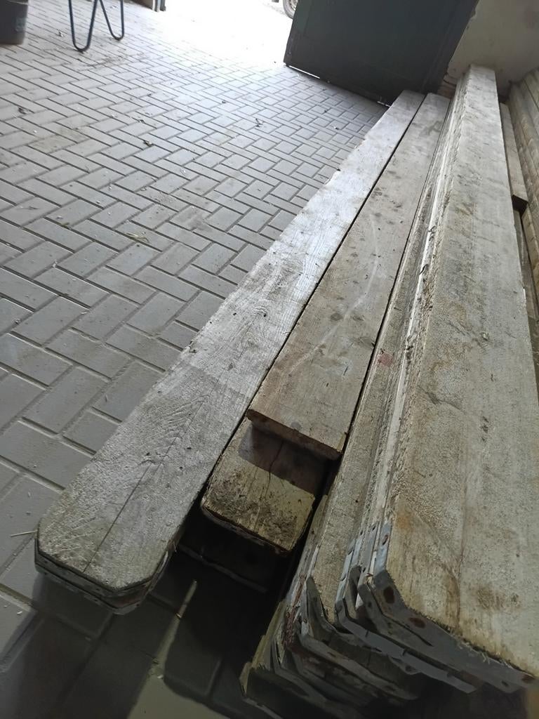 partij gebruikte steiger planken., Ophalen of Verzenden, Gebruikt, Rolsteiger of Kamersteiger, 5 meter of hoger