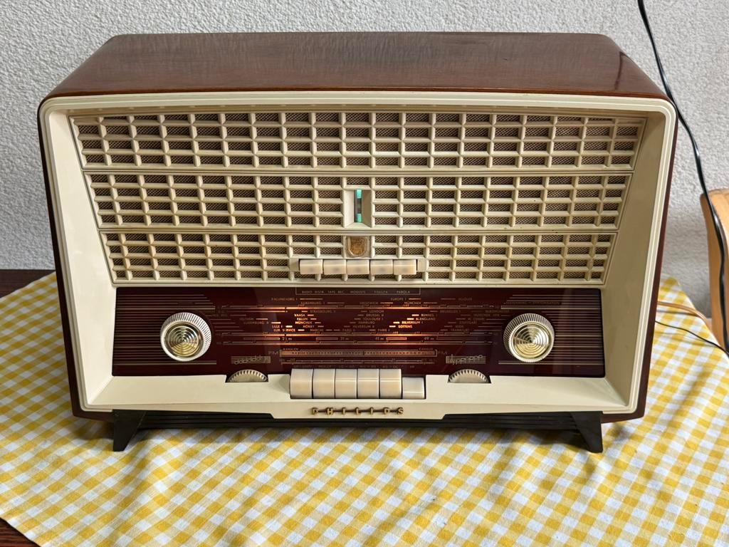Oude lampen radio philips spelend vaste pr ophalen, Antiek en Kunst, Ophalen