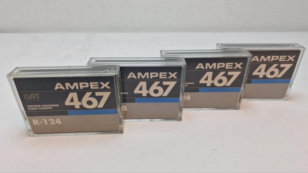 Ampex 467 R-124 DAT bandjes - 4 stuks, Cd's en Dvd's, Cassettebandjes, Ophalen of Verzenden, Gebruikt, 2 t/m 25 bandjes, Origineel