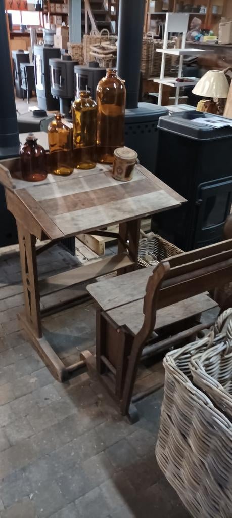 Antiek schoolbankje, Antiek en Kunst, Ophalen