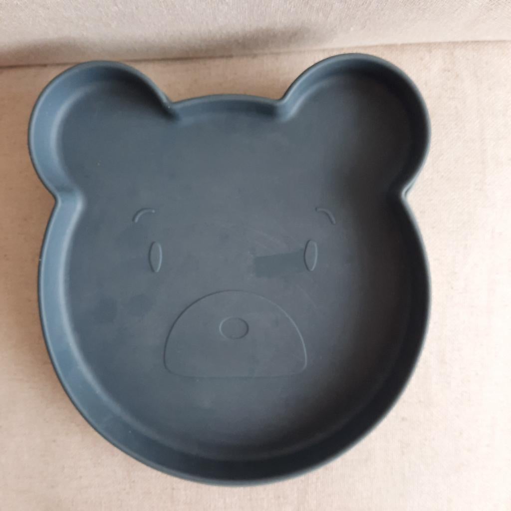 Liewood siliconen bord donker grijs beer - nieuw -, Ophalen of Verzenden, Nieuw