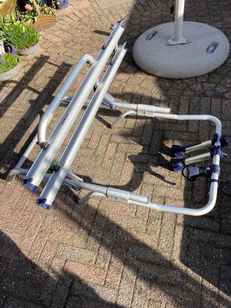 Fietsen drager voor op bus, Auto diversen, Fietsendragers, Ophalen, 2 fietsen, Gebruikt, Achterklepdrager