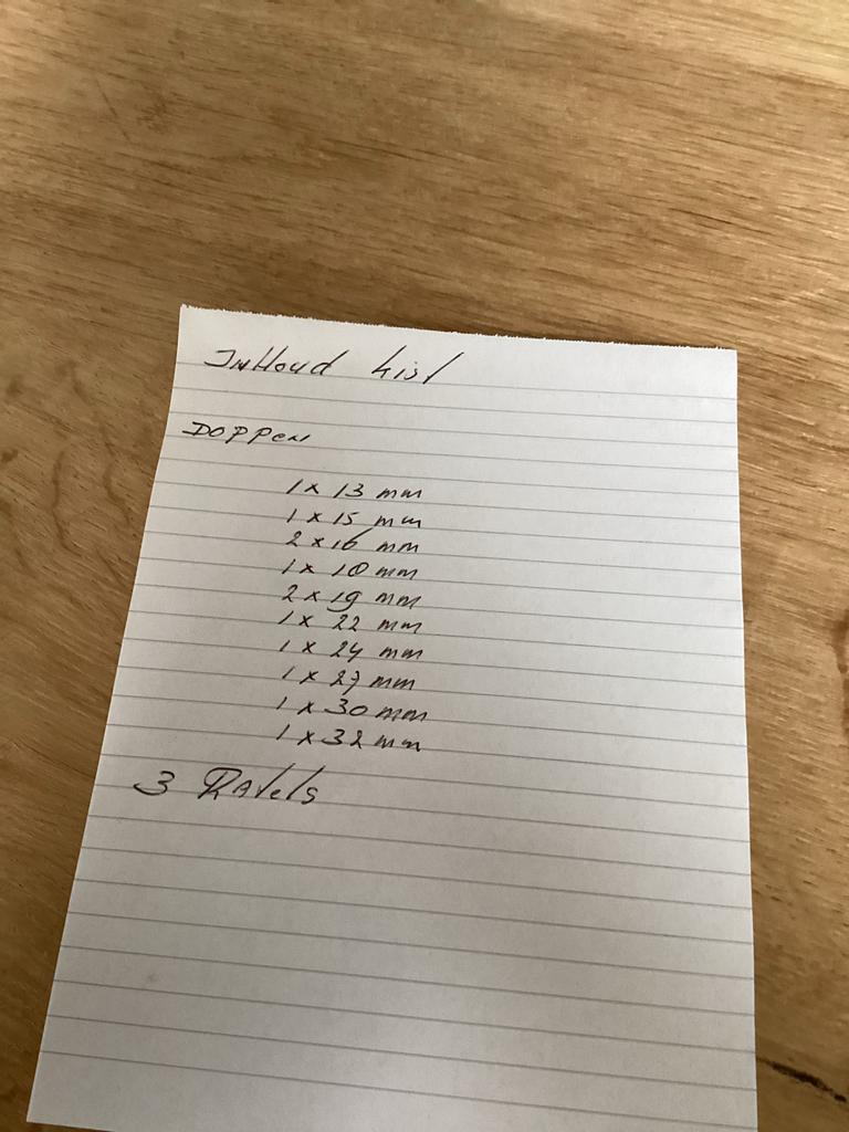 Gedore doppendoos met diverse doppen en ratels, Ophalen, Gebruikt