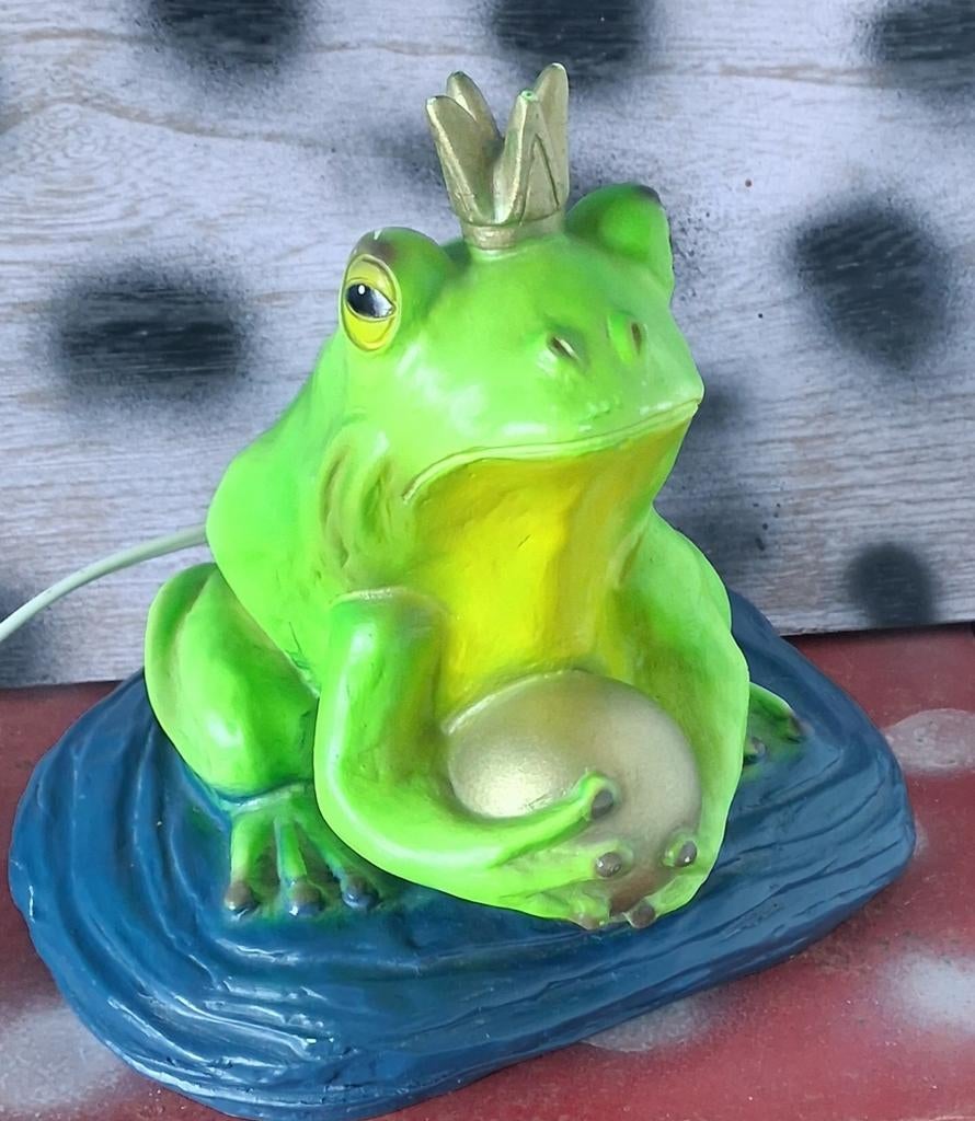 Kikker met gouden bal.Verlichting/nachtlampje. Germany 23cm, Verzamelen, Efteling, Ophalen, Zo goed als nieuw, Overige typen