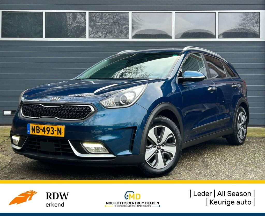 Kia NIRO 1.6 GDI H. BUSINESSL / Leder / Trekhaak / All seaso, Gebruikt, Euro 6, 2 kWh, Blauw