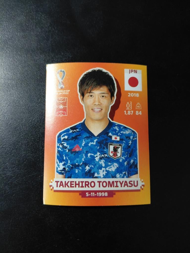 Takehiro tomiyasu (japan/afc ajax) panini wk 2022, Ophalen of Verzenden, Nieuw, Ajax, Poster, Plaatje of Sticker